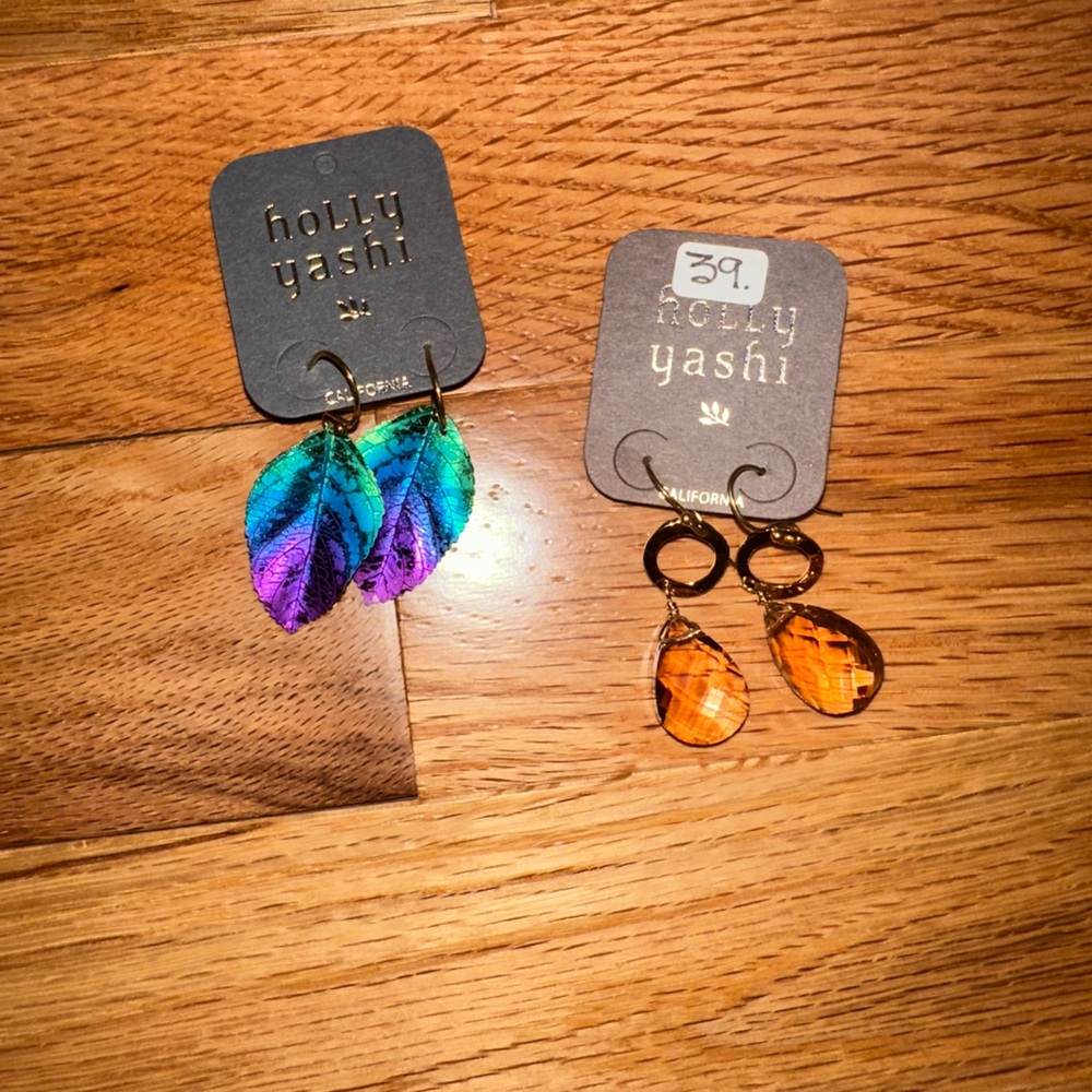 Holly Yashi Colorful Leaf Earrings BUNDLE!